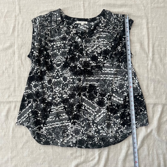 Daneil Rainn Black Patterned Sleeveless Blouse Women Plus XXL - Picture 3 of 6